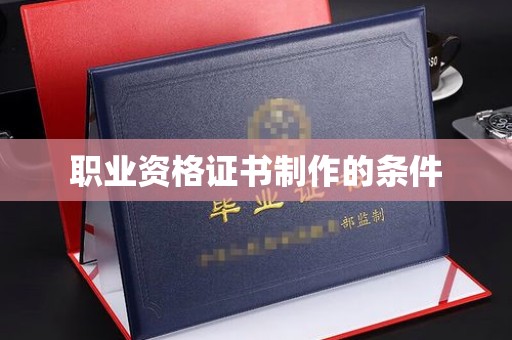 望江职业资格证书制作的条件