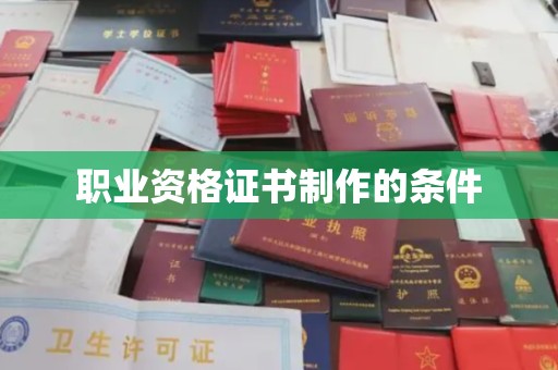 望江职业资格证书制作的条件