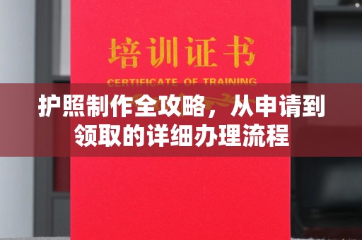望江护照制作全攻略，从申请到领取的详细办理流程